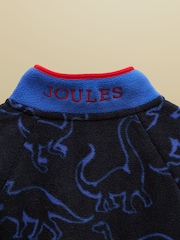 Joules Boys' Breeze Blue Dino Polar Fleece Quarter Zip - Image 5 of 5
