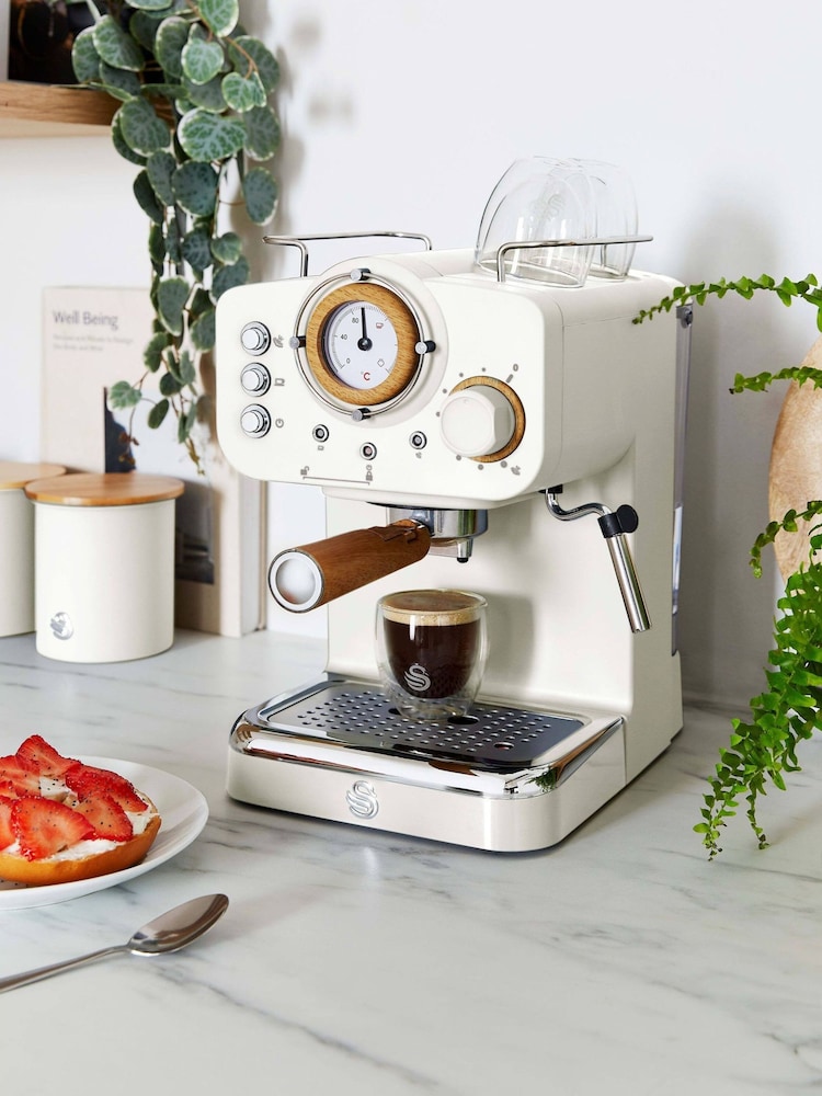 Swan White Nordic Espresso Coffee Machine - Image 1 of 7