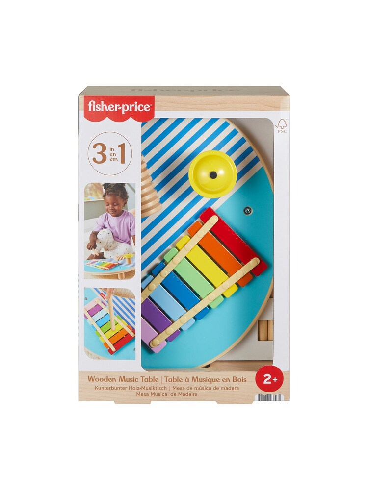 Mattel Games Fisher Price Wooden Music Table - Image 1 of 3 Mattel Games Fisher Price Wooden Music Table - Image 1 of 3