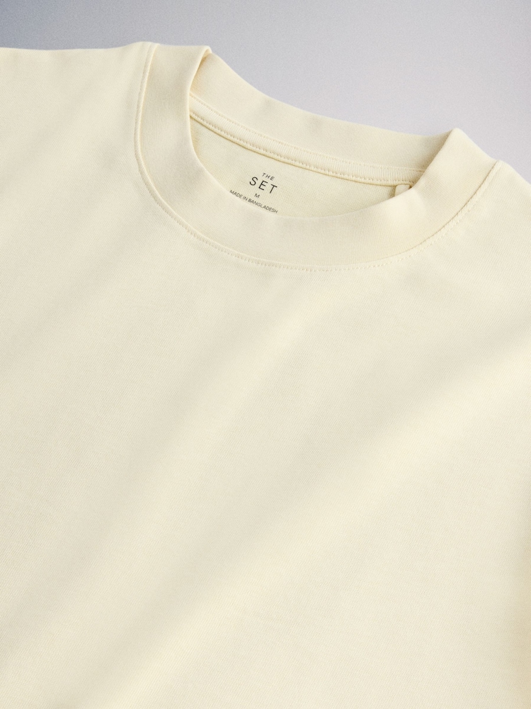 The Set 4 Pack Heavyweight Short Sleeve T-Shirts Pastel Blue/Green/Yellow Pink - Image 6 of 6