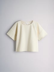 The Set 3 Pack Pastels Loopback Raglan T-Shirts Pale Pink/Yellow/Grey Marl - Image 7 of 9