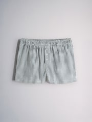 The Set 3 Pack Vest and Woven Shorts Pyjama Sets Navy Blue/White/Blue - Image 10 of 14