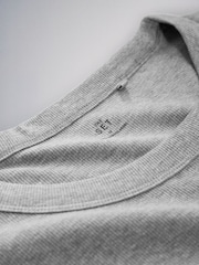 The Set 3 Pack Ribbed Midi Dresses Navy Blue/Grey Stripe/Grey Marl - Image 3 of 3