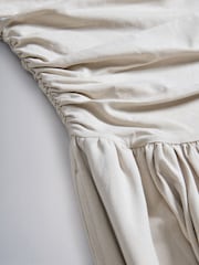 The Set 2 Pack Strapless Ruched Bandeau Jersey Maxi Dresses Neutral Stone/Light Pink - Image 2 of 3