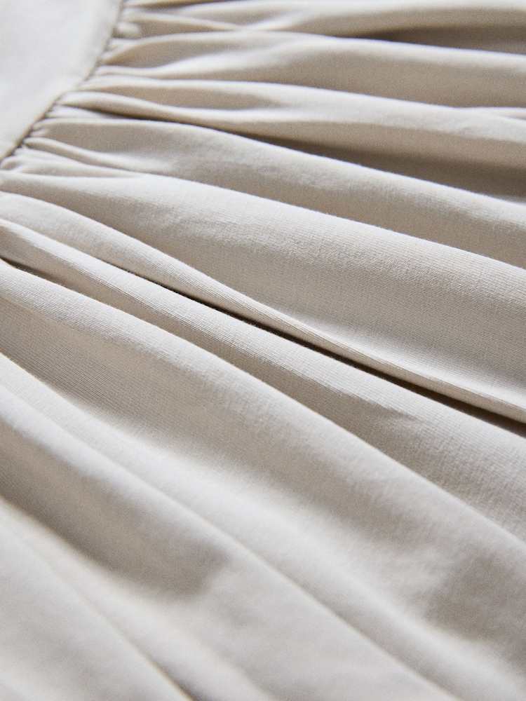 The Set 2 Pack Strapless Ruched Bandeau Jersey Maxi Dresses Neutral Stone/Light Pink - Image 3 of 3