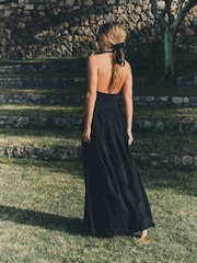 The Set 2 Pack Halter Neck Jersey Maxi Dresses Black/Neutral - Image 5 of 10