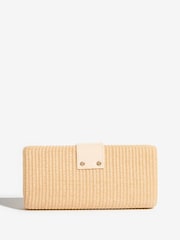 Lipsy Natural Raffia Effect Clutch Bag - Image 3 of 5
