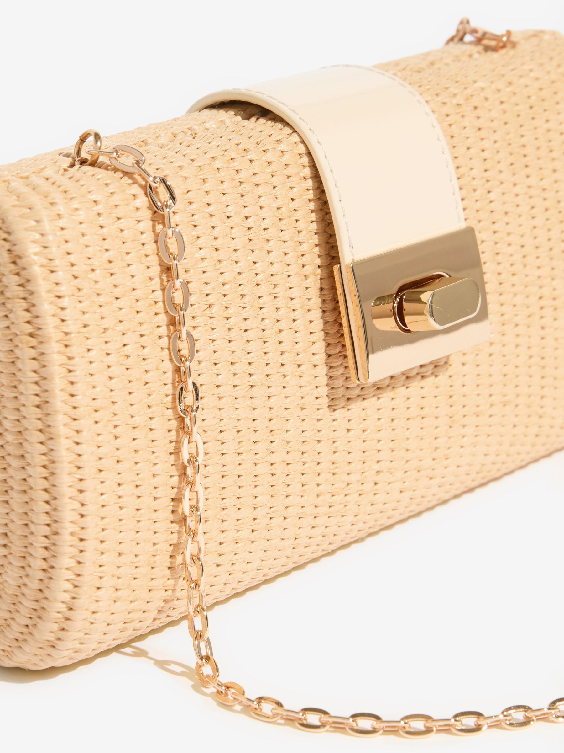 Buy Lipsy Natural Raffia Effect Clutch Bag from Next USA