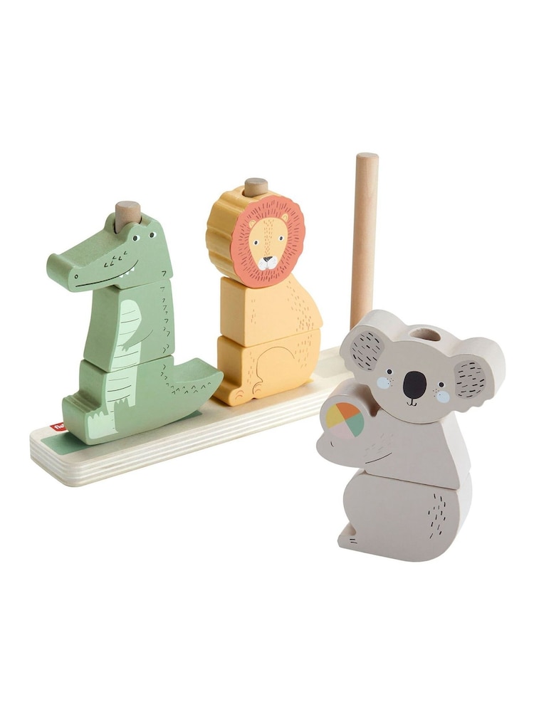 Mattel Games Fisher Price Wooden Stack & Sort Animals - Image 5 of 5