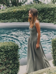 The Set 2 Pack Jersey Maxi Dress Navy Blue/Light Khaki Green - Image 5 of 6