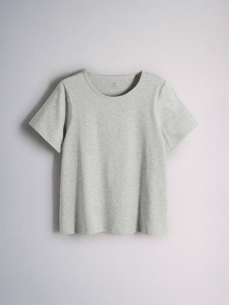 The Set 3 Pack T-Shirt and Short Jersey Pyjama Sets Blue/Grey/White/Spot/Stripe - Image 2 of 9