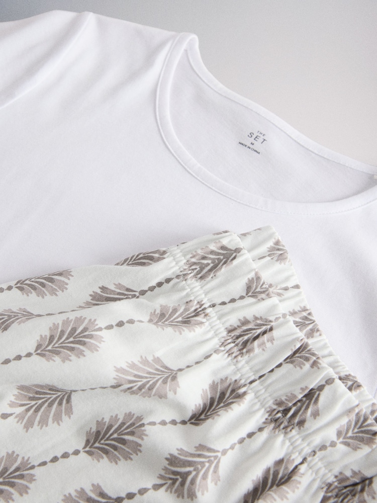 The Set 3 Pack T-Shirt and Short Jersey Pyjama Sets Blue/Grey/White/Spot/Stripe - Image 9 of 9