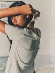 The Set 2 Pack Mock Halterneck & T-Shirt Sets Brown/Cream - Image 6 of 6