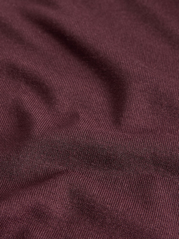 The Set 2 Pack Button Through Contrast Trim Shorts Pyjama Set Light Pink/Burgundy - Image 6 of 6