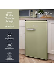 Swan Green Retro Under Counter Fridge - Image 2 of 8