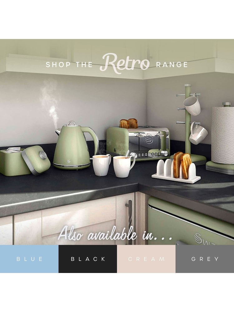 Swan Green Retro Under Counter Fridge - Image 8 of 8