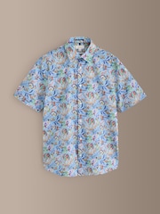 Multicolour Fish Regular Fit Signature Texta Short Sleeve Shirt - Image 6 of 8