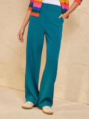 أزرق على أخضر أزرق - بنطلون برجل واسعة من Love & Roses - صورة 3 من 4