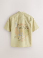 Beige The Beach Boys Print Short Sleeve Shirt - Image 1 of 5