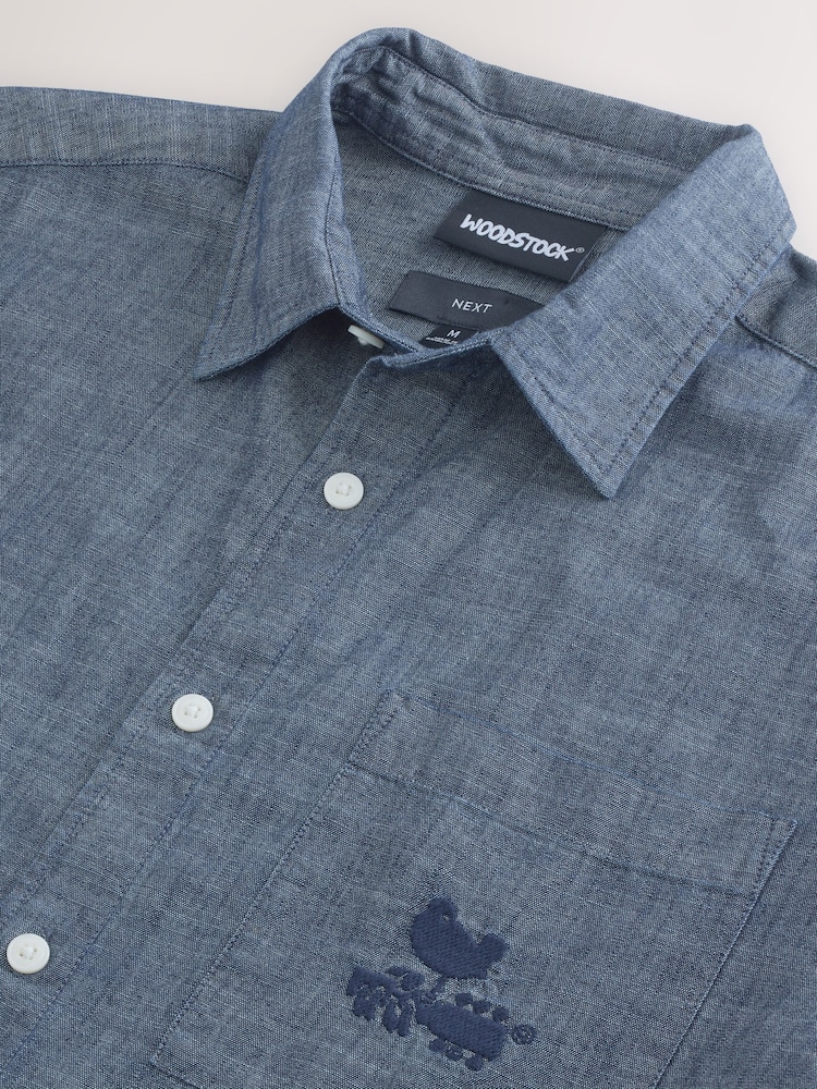Blue Woodstock Denim Long Sleeve Shirt - Image 4 of 4