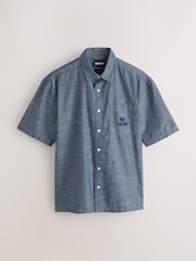 Blue Woodstock Relaxed Fit Denim Long Sleeve Shirt - Image 6 of 9