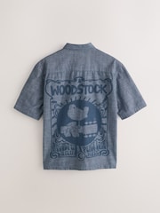 Blue Woodstock Relaxed Fit Denim Long Sleeve Shirt - Image 7 of 9