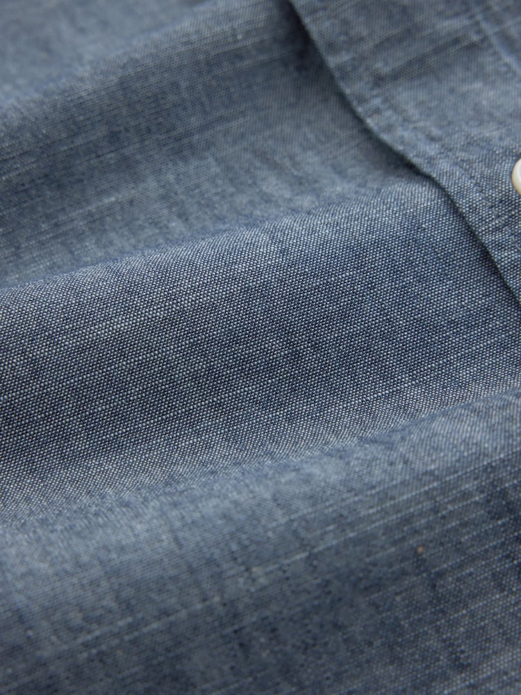 Blue Woodstock Relaxed Fit Denim Long Sleeve Shirt - Image 9 of 9