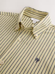 黃色條紋 - Regular Fit Pique Long Sleeve Shirt - 圖片 9，共 9