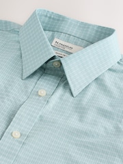 Jūros putų žalia - N. Premium Cotton Rich Smart Short Sleeve Shirt - 6 paveikslėlis iš 7