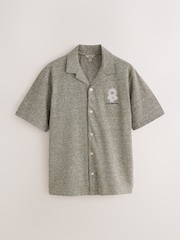 Green Cotton Linen Blend Jersey Shirt - Image 1 of 3