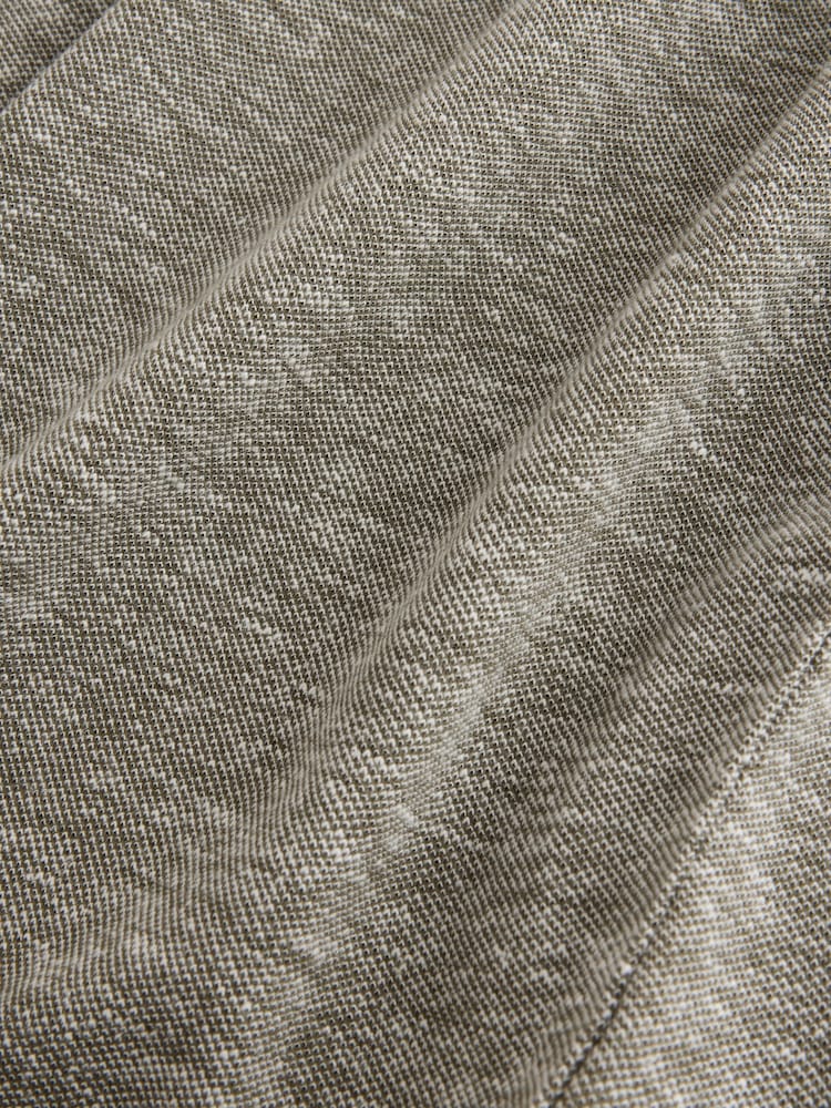 Green Cotton Linen Blend Jersey Shirt - Image 3 of 3
