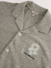 Green Cotton Linen Blend Jersey Shirt - Image 7 of 8
