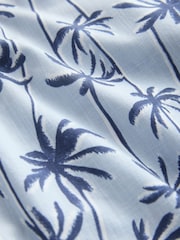 Blue Palm Print Short Sleeve Shirt - Image 3 of 3