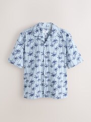 palmeira azul - Camisa de manga curta estampada - Imagem 5 de 7