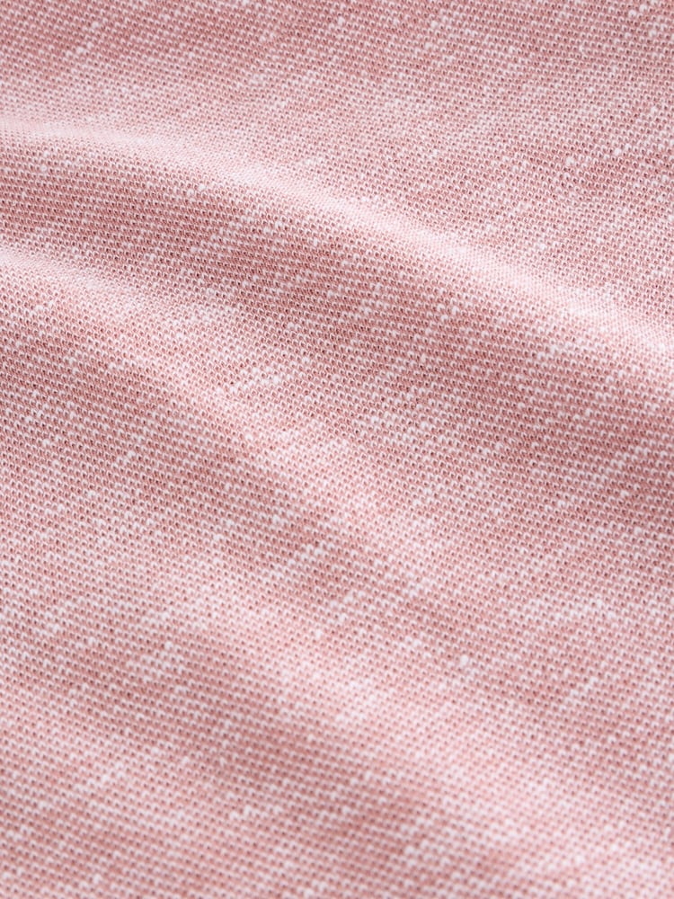 Coral Pink Cotton Linen Blend Jersey Shirt - Image 4 of 4