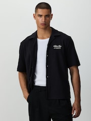 Black Jersey Print Short Sleeve Shirt - Image 1 of 9