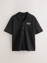 Black Jersey Print Short Sleeve Shirt - Image 6 of 9