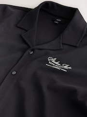 Black Jersey Print Short Sleeve Shirt - Image 9 of 9