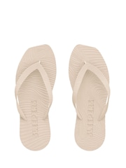 Sleepers Cream High Platform Wedge Flip Flops - Image 1 of 1