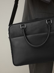 Black Signature Leather Briefcase - Image 3 of 3