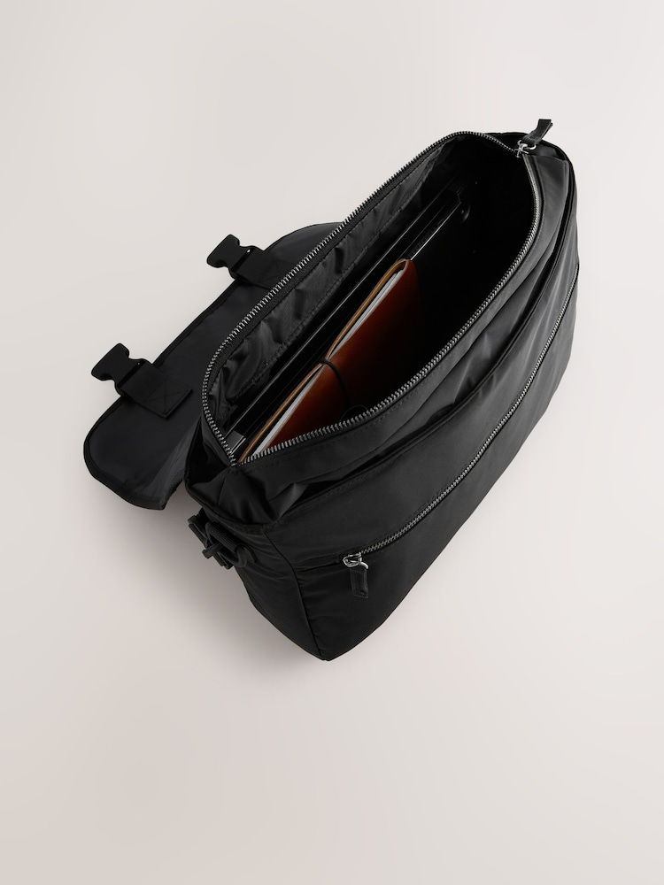 Black Buckle Detail Messenger - Image 5 of 5