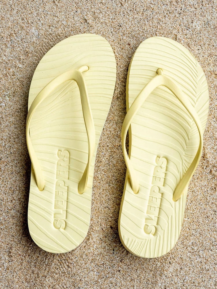 Sleepers Yellow Slim Round Flip Flops - Image 1 of 3
