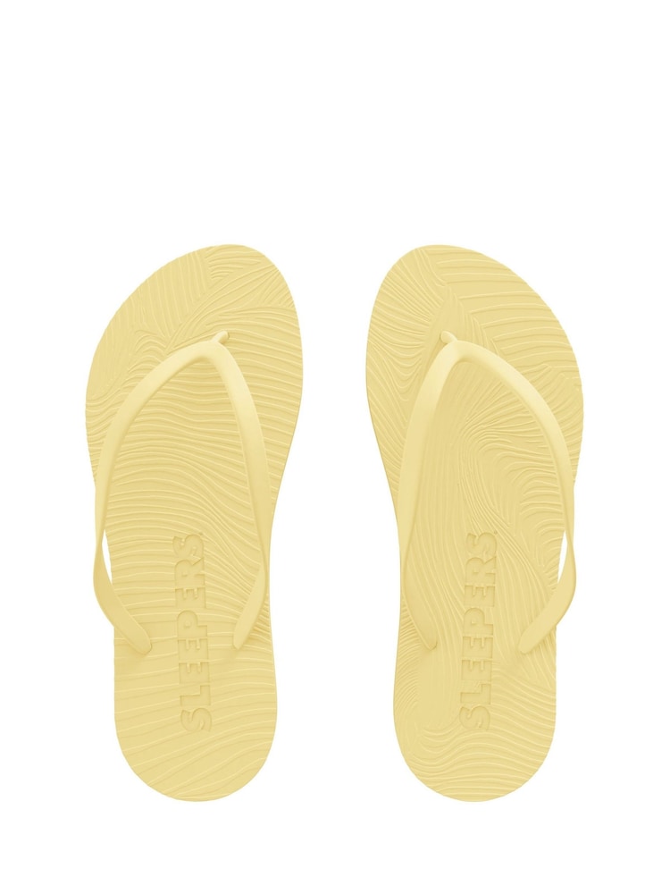 Sleepers Yellow Slim Round Flip Flops - Image 3 of 3