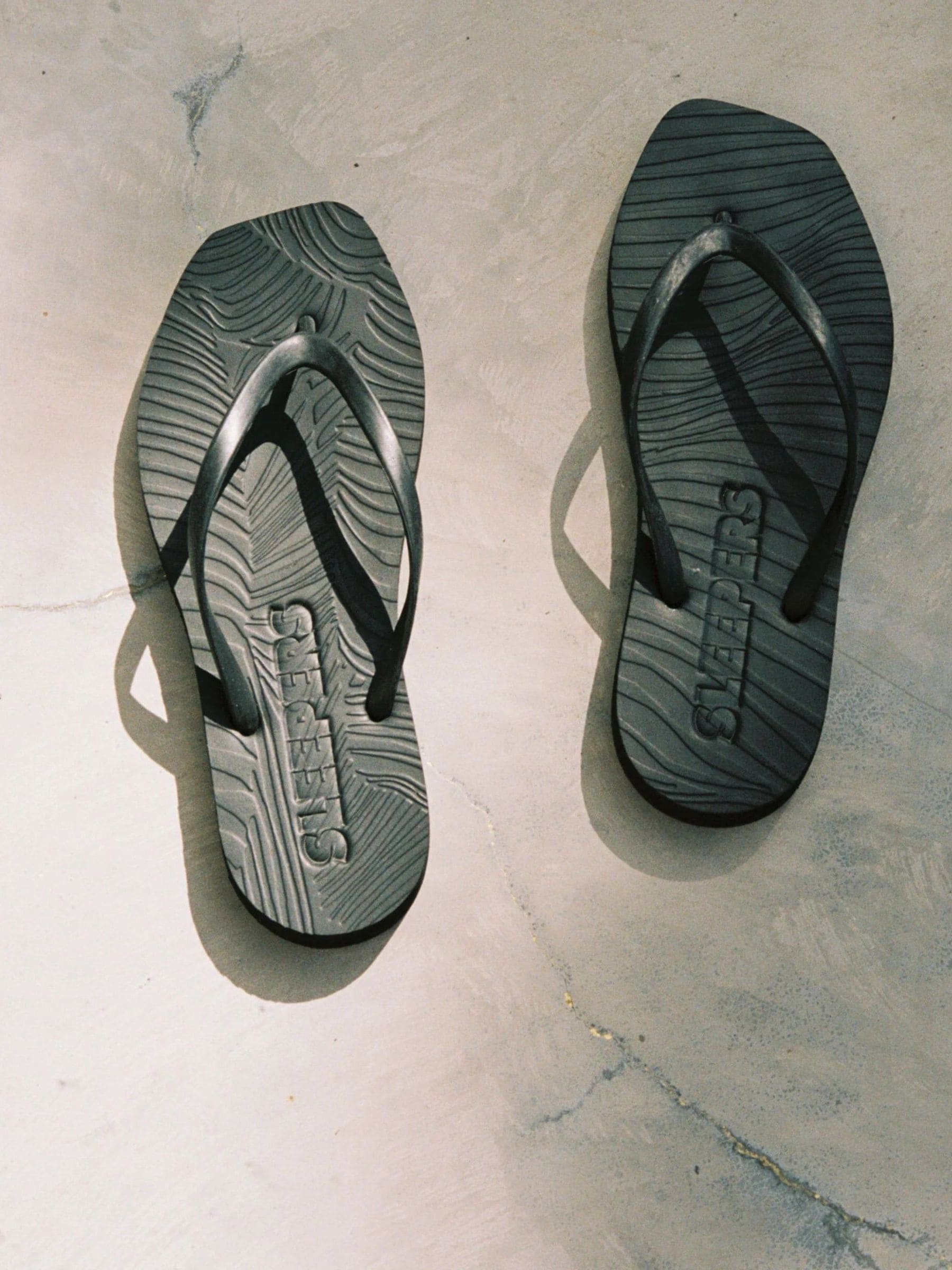 Buy Sleepers Black Tapered Slim Flip Flops from Next USA
