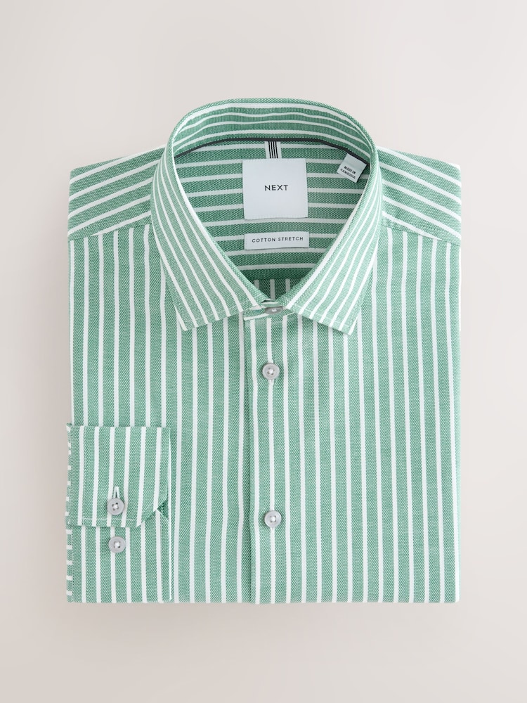 green and white striped mens dress shirt Buy Stripe Slim Fit N. Premium Cotton Stretch Long Sleeve Formal from Next USA H&m
