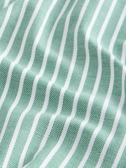 أخضر مقلم - قميص رسمي من القطن قابل للتمدد بأكمام طويلة - صورة 8 من 8