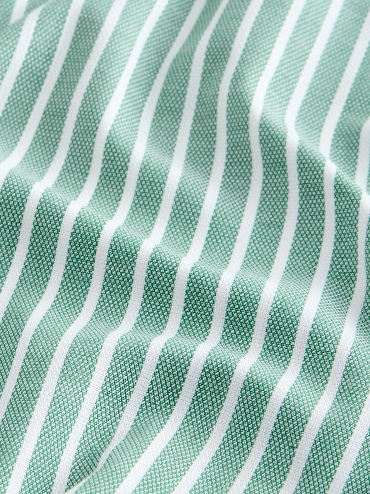 أخضر مقلم - قميص رسمي من القطن قابل للتمدد بأكمام طويلة - صورة 8 من 8 أخضر مقلم - قميص رسمي من القطن قابل للتمدد بأكمام طويلة - صورة 8 من 8