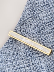 Light Blue/Blue Texture Slim Fit Shirt, Tie and Cufflink Occasion Set - Image 10 of 10