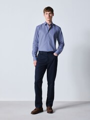 Azul marino - Cotton Rich Long Sleeve Formal Shirt - Imagen 2 de 9