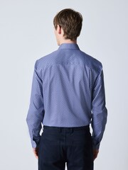 Azul marino - Cotton Rich Long Sleeve Formal Shirt - Imagen 5 de 9
